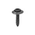 Tapping Screw #8 X 3/4", Phillips Oval #6 Head AB SEMS, Black (Qty: 10)