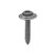 Tapping Screw #8 X 1", Phillips Oval #6 Head AB SEMS, Black (Qty: 7)