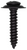 Tapping Screw #10 X 1", Phillips Oval #8 Head AB SEMS, Black (Qty: 7)