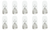 Box of 10 #2825 Lamp Auto Bulb Automotive Lightbulb 12V 4.8W 0.4A
