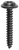 Tapping Screw Phillips Flat Washer Head #8 X 1" Black (Qty: 12)