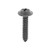 Tapping Screw Phillips Flat Washer Head, #10 X 1" Thread  Black (Qty: 8)