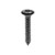 Tapping Screw #8-18 X 1", Phillips Oval #6 Head, SEMS, Black (Qty: 10)