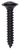 Tapping Screw #8-18 X 1", Phillips Oval #6 Head, SEMS, Black (Qty: 10)