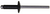 Black Aluminum/Steel Rivet, 5/32" Shank, 15/32" Flange, for VW (Qty: 6)