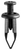 Push-Type Retainer 27mm Length 15mm Head, for Lexus 90467-09093 (Qty: 3)