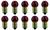 Box of 10 #456R (Red) Lamp Auto Bulb Lightbulbs Box of 10 #456R (Red) Lamp Auto Bulb Lightbulbs