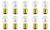 Box of 10 #2057 Lamp Auto Bulb Autootive Lightbulbs dual filament BAY15d