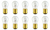 Box of 10 #1176 Lamp Auto Bulb Automotive Lightbulb, 12V, 17/8W, BA15d