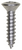 Tapping Screw #6 x 5/8", Phillips Oval Head, Chrome (Qty:100)
