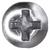 Tapping Screw #6 x 5/8", Phillips Oval Head, Chrome (Qty:100)