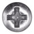 Tapping Screw #8 X 1-1/2" Phillips Oval #6 Head, Chrome Finish (Qty:100)