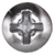 Tapping Screw #6 x 1-1/4", Phillips Oval Head, Chrome (Qty: 100)
