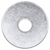 Fender Washer, 7/16" ID x 1-3/4" OD, for 3/8" Bolt, Zinc Finish (Qty: 25)