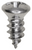 Tapping Screw #8 x 3/8, Phillips Oval #6 Head, Chrome (Qty: 100)