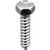 Tapping Screw #8 x 1/2" Indented 1/4" Hex Head, Zinc (Qty: 100)