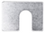 Shim 1/16" thick, 1-3/4" x 1-1/4", With 1/2" Slot, Zinc (Qty: 50)