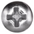 Tapping Screw #8 x 1-1/4", Phillips Oval Head, Chrome (Qty: 100)