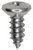 Tapping Screw #10 x 1/2", Phillips Oval Head, Chrome (Qty: 100)