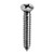 Tapping Screw #10 X 1-1/4", Phillips Oval #8 Head, Chrome (Qty:100)