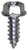 Tapping Screw #12 x 5/8", Indented Hex Washer Head, Zinc (Qty: 100)