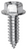 Tapping Screw 5/16 x 1", Indented Hex Washer Head, Zinc (Qty: 100)