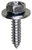 Tapping Screw #14 x 1", Hex Head SEMS, Zinc (Qty: 100)
