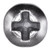 Tapping Screw #4 x 3/4", Phillips Oval Head, Chrome (Qty: 100)