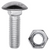 Bumper Bolt & Nut, 7/16-14 x 1-1/2", Stainless Steel Capped Round Head (Qty: 10)