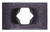 Flat Nut for 3/16" Stud, Size 3/8" x 5/8", Black Phosphate (Qty: 25)