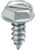 Tapping Screw #6 x 3/8", Slotted Hex Washer Head, Zinc (Qty: 100)