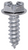 Tapping Screw #10 x 5/8", Slotted Hex Washer Head, Zinc (Qty: 100)