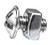 License Plate Bolt and Square Nut 1/4"-20 x 1/2", Round Washer Head  (Qty: 100)