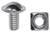 License Plate Bolt and Square Nut 1/4"-20 x 1/2", Round Washer Head  (Qty: 100)