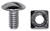 License Plate Bolt and Nut 1/4"-20 x 1/2", Truss Head, Zinc (Qty: 100)