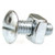 License Plate Bolt and Nut 1/4"-20 x 1/2", Truss Head, Zinc (Qty: 100)