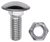 Bumper Bolt & Lock Nut, 3/8-16 x 1", Stainless Steel Cap, Zinc (Qty: 25)