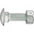 Bumper Bolt & Lock Nut, 7/16-14 x 1-1/4", Stainless Steel Cap, Zinc (Qty: 25)