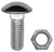 Bumper Bolt & Lock Nut, 7/16-14 x 1-1/4", Stainless Steel Cap, Zinc (Qty: 25)