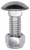 Bumper Bolt & Lock Nut, 7/16-14 x 1-1/4", Stainless Steel Cap, Zinc (Qty: 25)