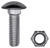 Bumper Bolt & Lock Nut 7/16-14 x 1-1/2", Stainless Steel Cap, Zinc (Qty: 25)