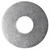 Fender Washer 1-1/2"OD, 17/32" ID, for 1/2" Bolt Size, Zinc (Qty: 100)