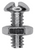 Round Head Stove Bolt With Hex Nut 3/16" x 1/2" (Qty: 100)
