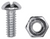 Round Head Stove Bolt With Hex Nut 3/16" x 1/2" (Qty: 100)