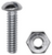 Round Head Stove Bolt With Hex Nut 3/16" x 3/4" (Qty: 100)