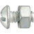 Round Head Stove Bolt With Hex Nut 3/16" x 3/4" (Qty: 100)