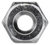 #6-32 Hex Machine Screw Nut, Zinc (Qty: 100)