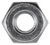 #12-24 Hex Machine Screw Nut, Zinc (Qty: 100)