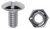 License Plate Screw & Nut 1/4"-20 x 1/2", Slotted Truss Head, Zinc (Qty: 100)