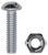 Round Head Stove Bolt 1/4" x 1" With Hex Nut (Qty: 100)